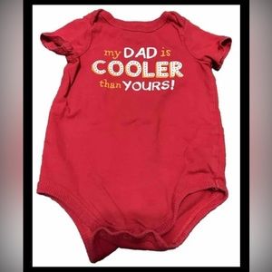 Infant baby onsie. Color red. Size 9 months. Pre-owned - no tears,holes,stains